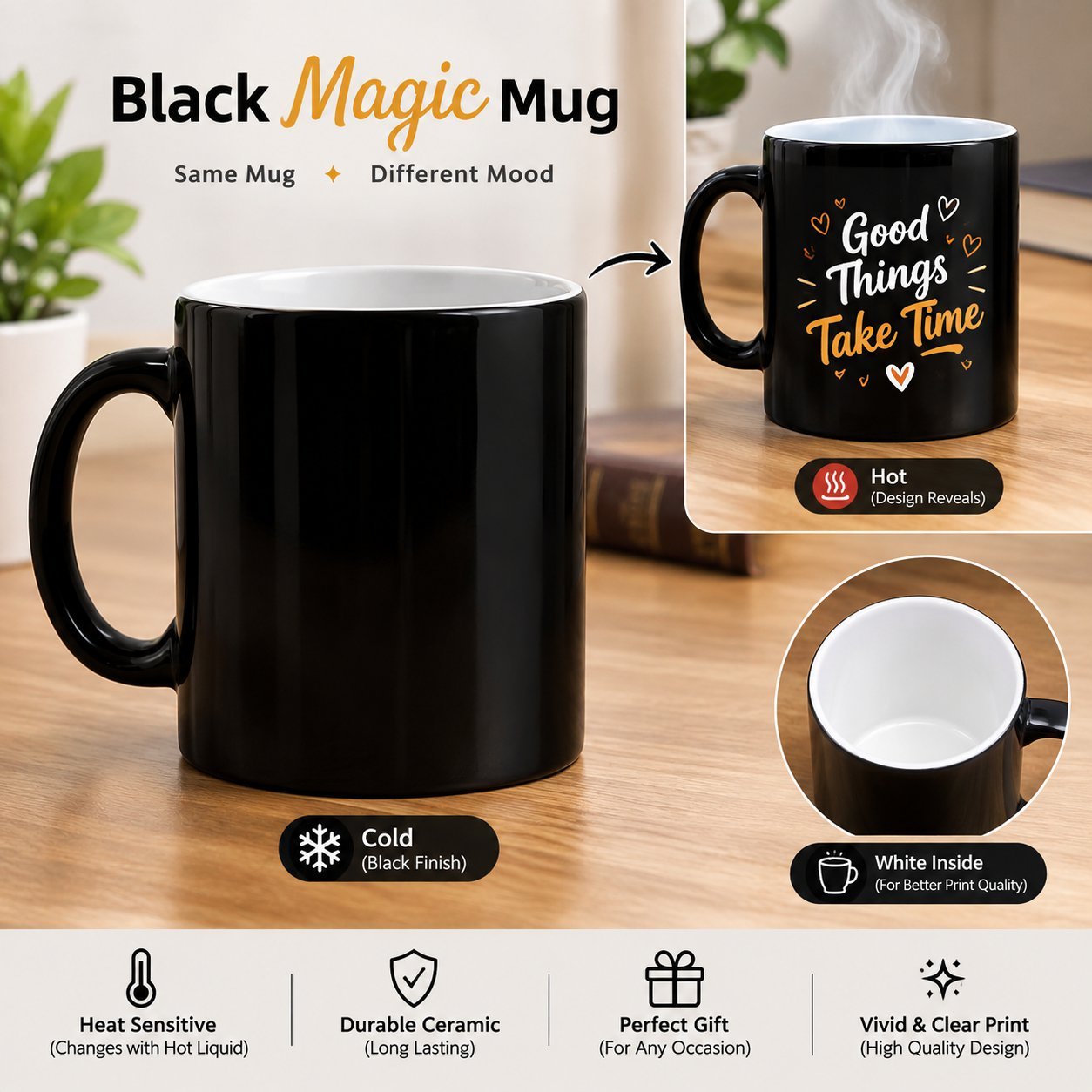 Magic Cup — Color-Changing Magic Mug — personalized gift by Ayat Gift Center