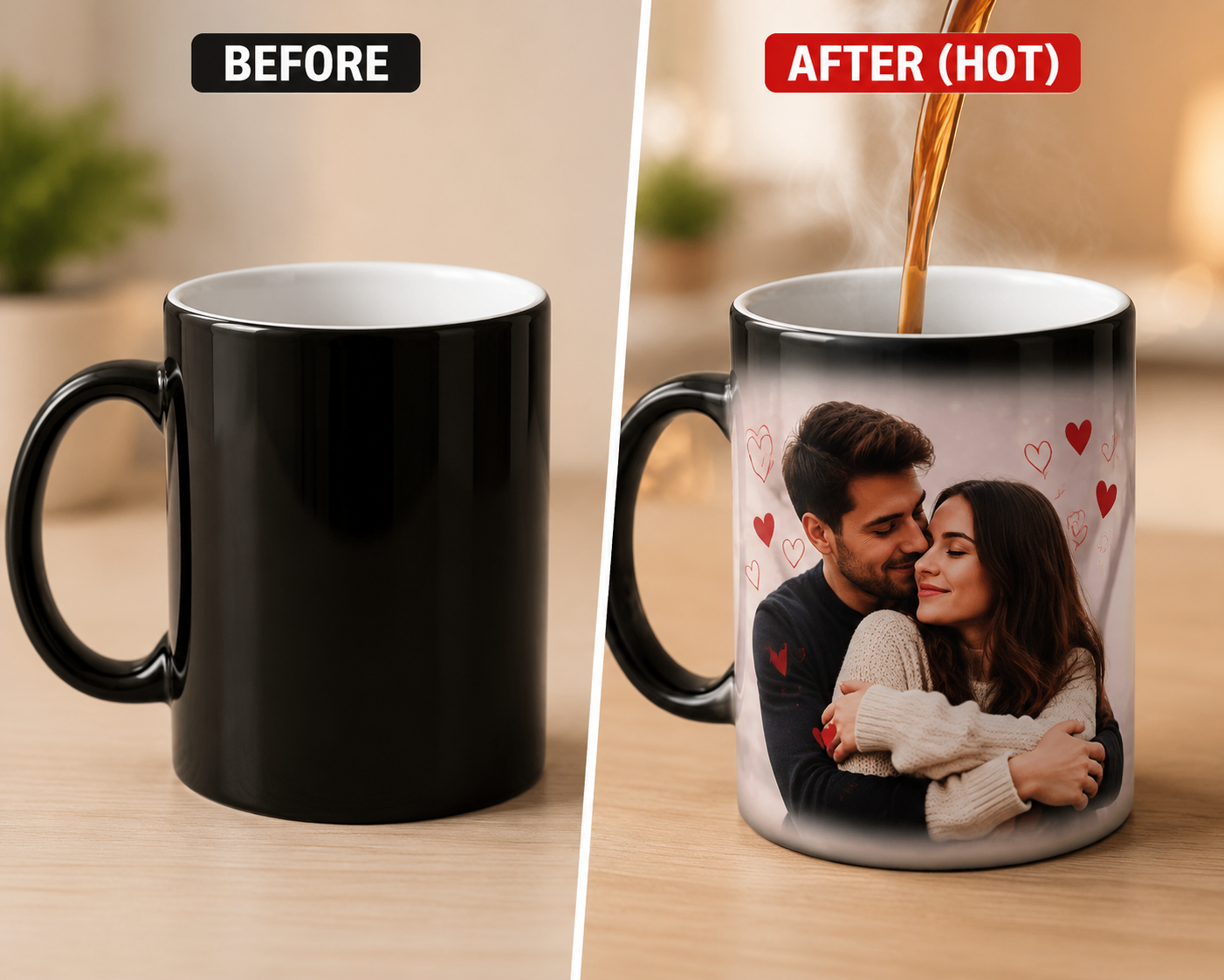 Magic Cup — Color-Changing Magic Mug — personalized gift by Ayat Gift Center