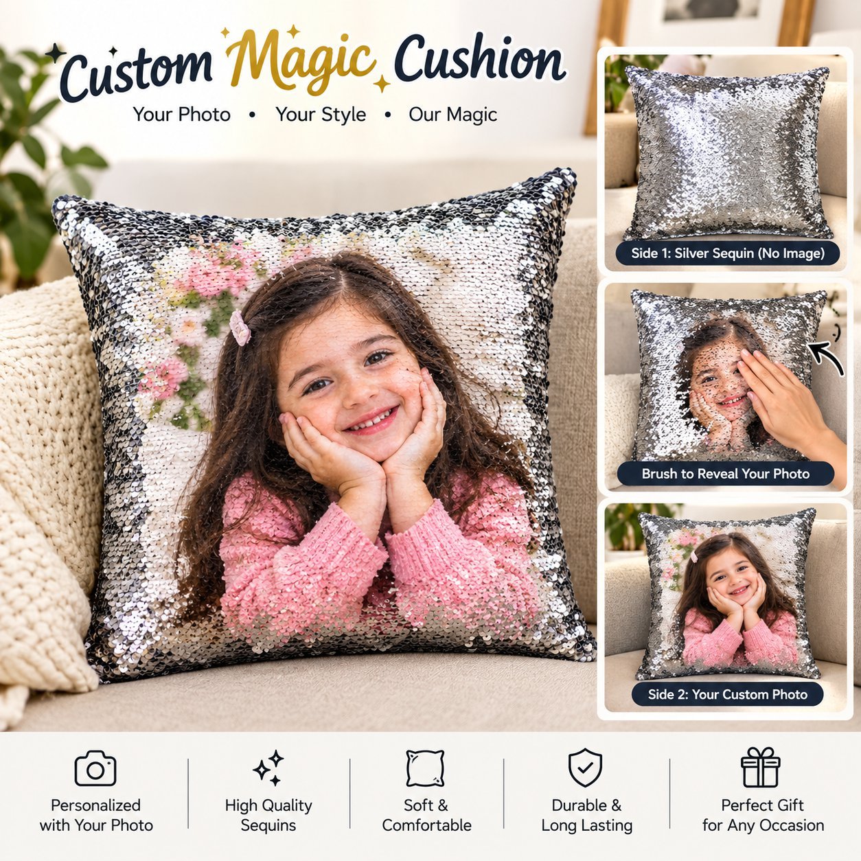 Magic Cushion — personalized gift by Ayat Gift Center