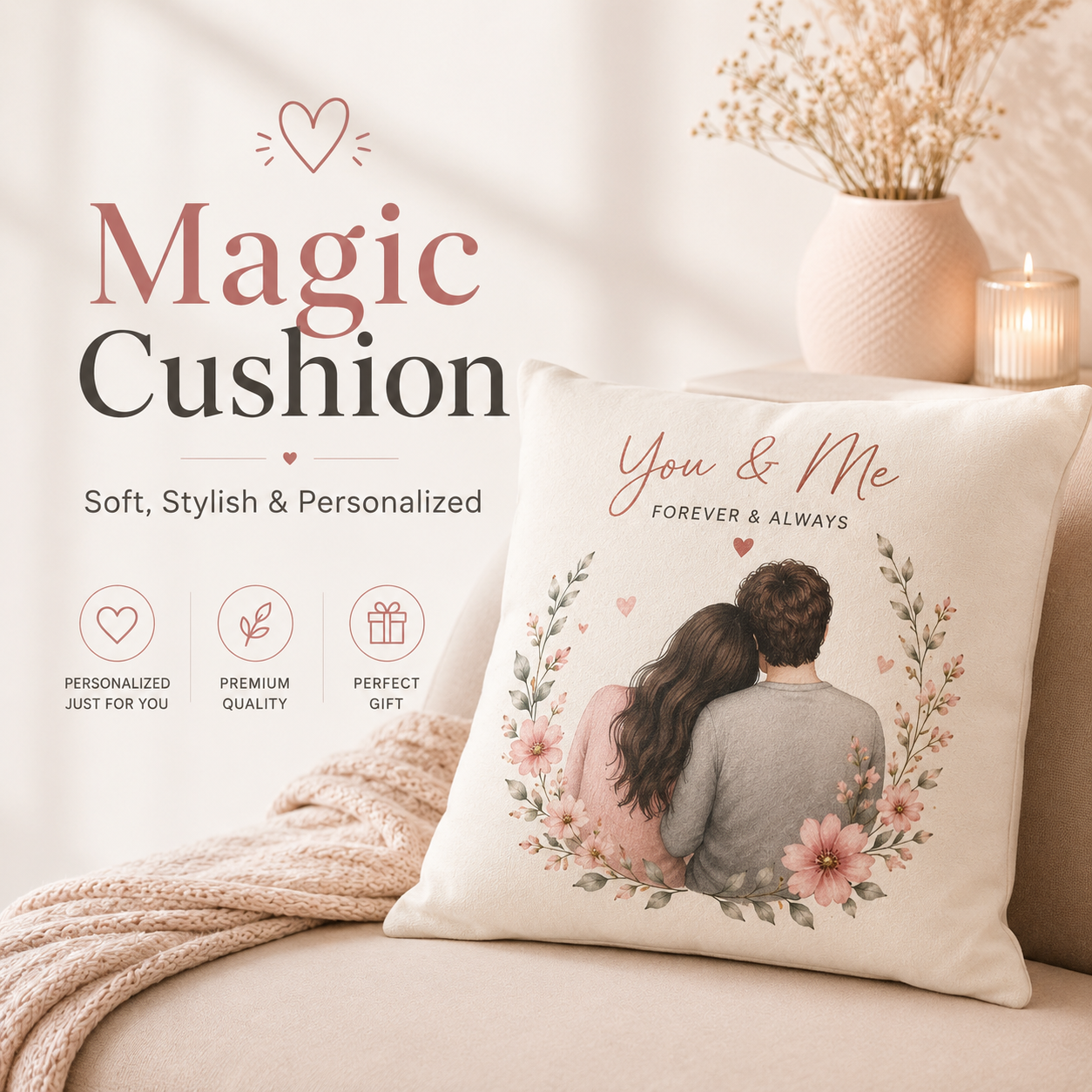 Magic Cushion — personalized gift by Ayat Gift Center